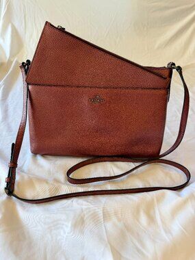 Coach metallic pink small crossbody purse - like new!